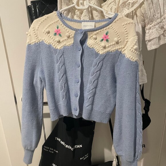 Alice McCall Powder Blue Day by Day Cardigan, Medium, NWOT - Picture 4 of 4